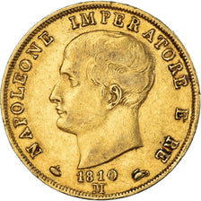 Moneta, STATI ITALIANI, KINGDOM OF NAPOLEON, Napoleon I, 40 Lire, 1810, Milan