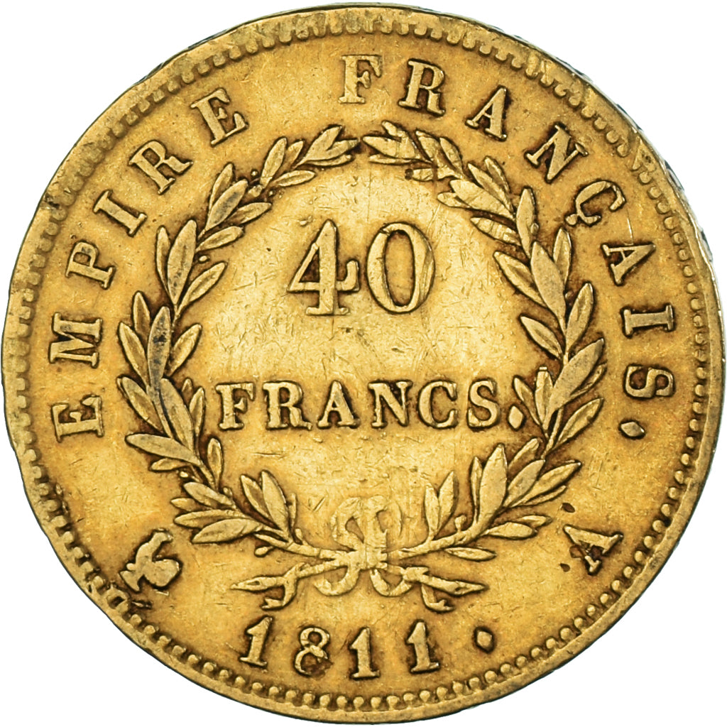 Monnaie, France, Napoleon I, 40 Francs, 1811, Paris, TTB, Or, Gadoury:1084