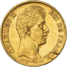 Moneta, Francia, Charles X, 40 Francs, 1830, Paris, BB, Oro, KM:721.1