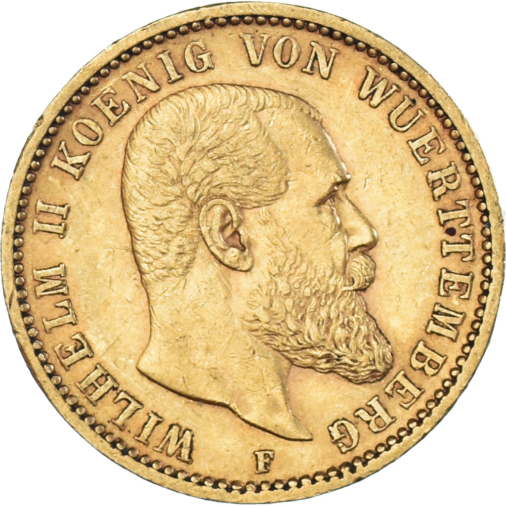 Monnaie, Etats allemands, WURTTEMBERG, Wilhelm II, 20 Mark, 1900, Freudenstadt
