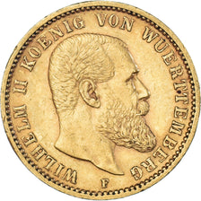 Monnaie, Etats allemands, WURTTEMBERG, Wilhelm II, 20 Mark, 1900, Freudenstadt