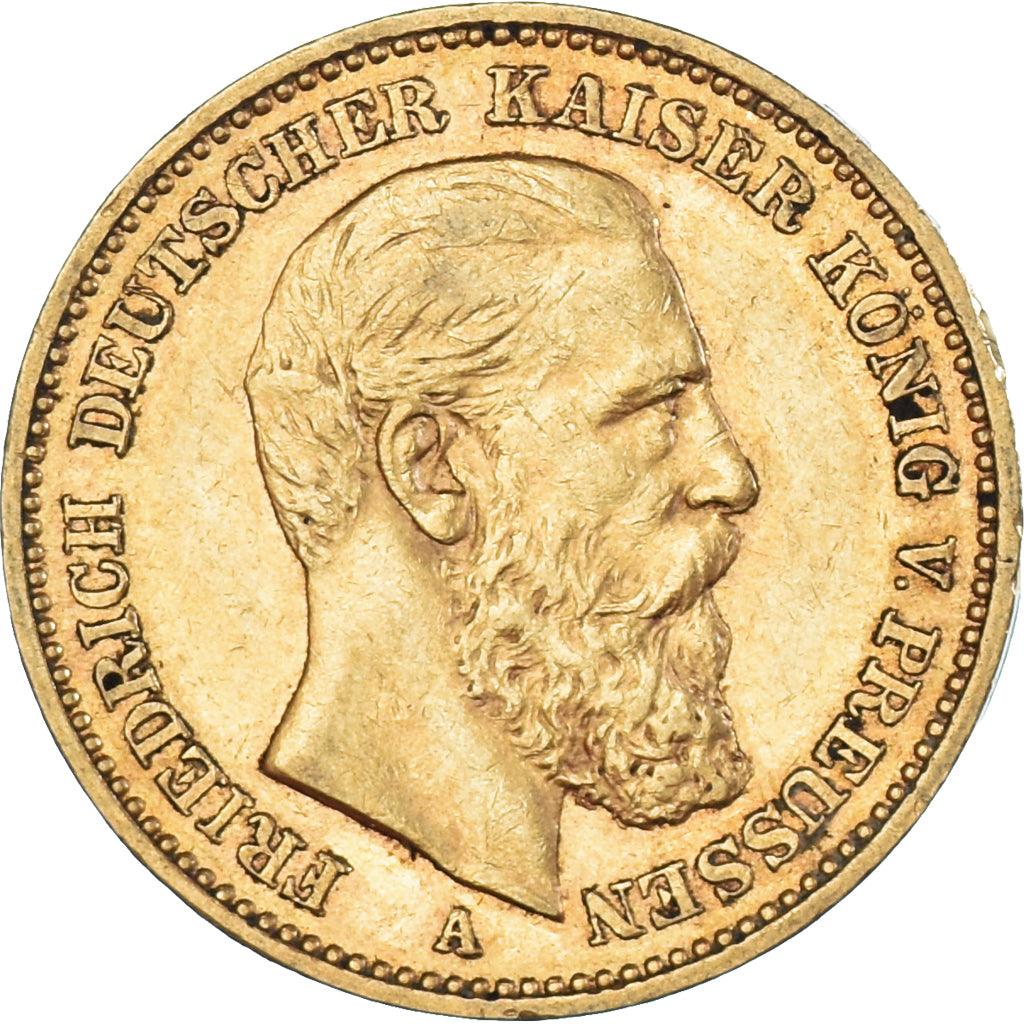 Moneta, Stati tedeschi, PRUSSIA, Friedrich III, 20 Mark, 1888, Berlin, BB+, Oro