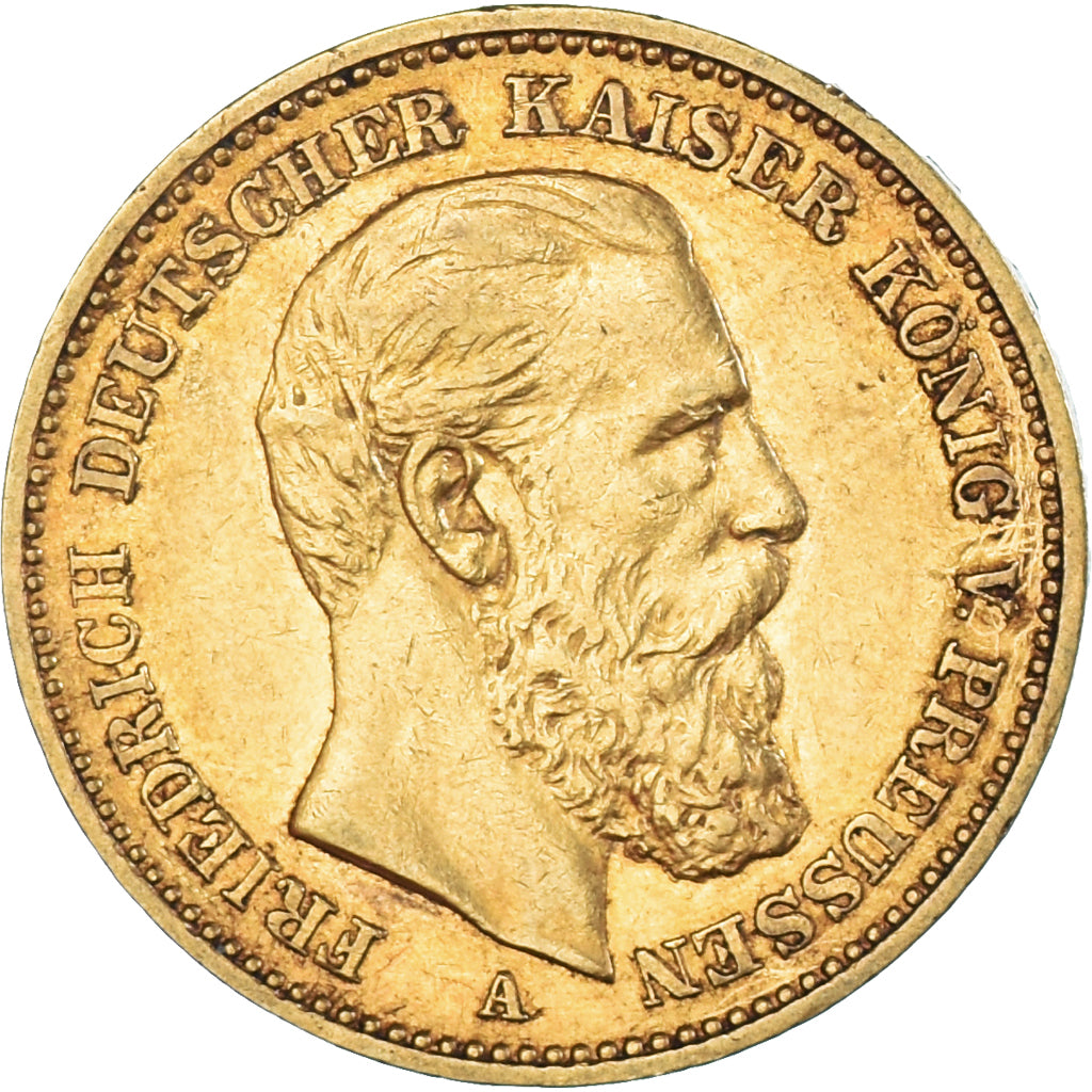Coin, German States, PRUSSIA, Friedrich III, 20 Mark, 1888, Berlin, AU(50-53)