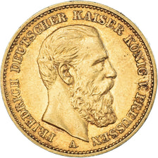 Coin, German States, PRUSSIA, Friedrich III, 20 Mark, 1888, Berlin, AU(50-53)