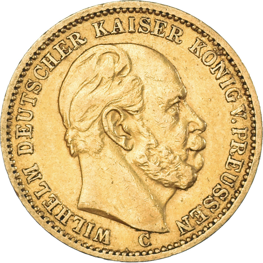 Coin, German States, PRUSSIA, Wilhelm I, 20 Mark, 1872, Frankfurt, AU(50-53)