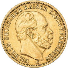 Coin, German States, PRUSSIA, Wilhelm I, 20 Mark, 1872, Frankfurt, AU(50-53)