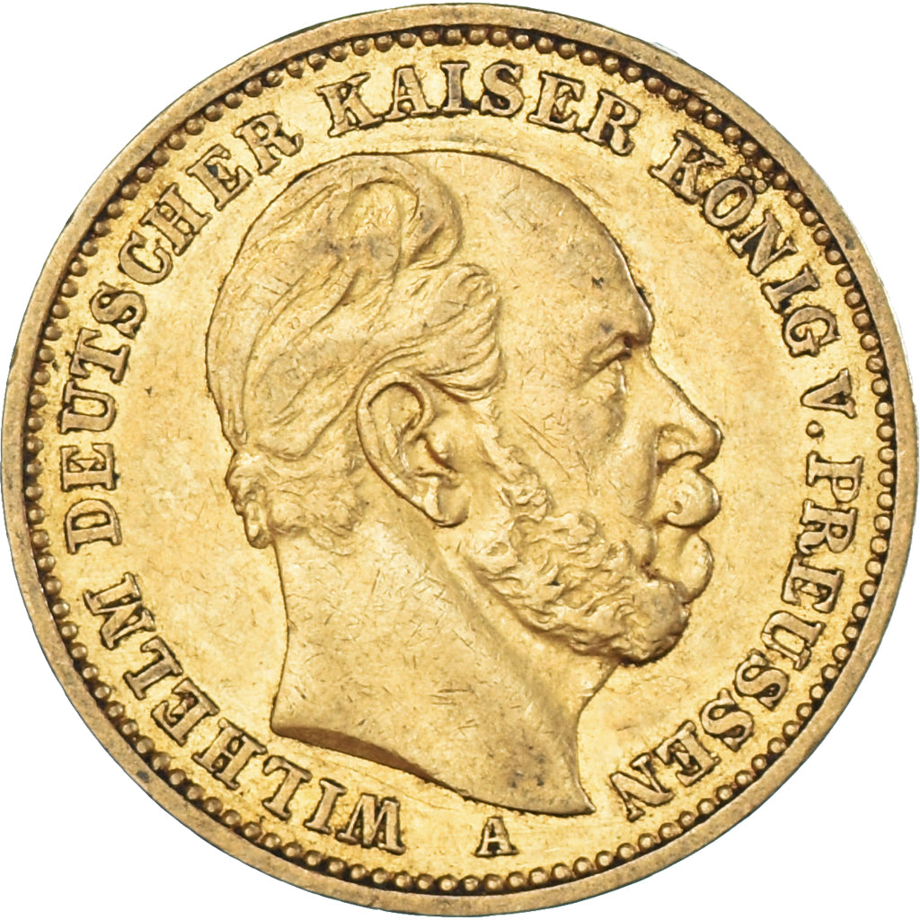 Moneta, Landy niemieckie, PRUSSIA, Wilhelm I, 20 Mark, 1886, Berlin, AU(50-53)
