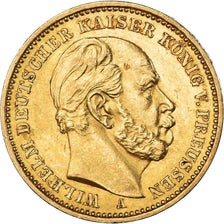 Coin, German States, PRUSSIA, Wilhelm I, 20 Mark, 1886, Berlin, AU(55-58), Gold