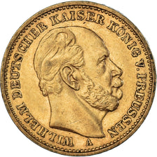 Monnaie, Etats allemands, PRUSSIA, Wilhelm I, 20 Mark, 1887, Berlin, TTB+, Or