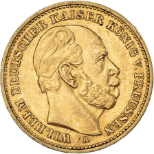 Moneda, Estados alemanes, PRUSSIA, Wilhelm I, 20 Mark, 1887, Berlin, MBC+, Oro