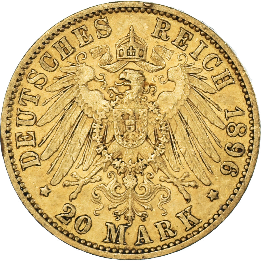 Münze, Deutsch Staaten, PRUSSIA, Wilhelm II, 20 Mark, 1896, Berlin, SS, Gold