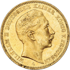 Coin, German States, PRUSSIA, Wilhelm II, 20 Mark, 1902, Berlin, AU(50-53)