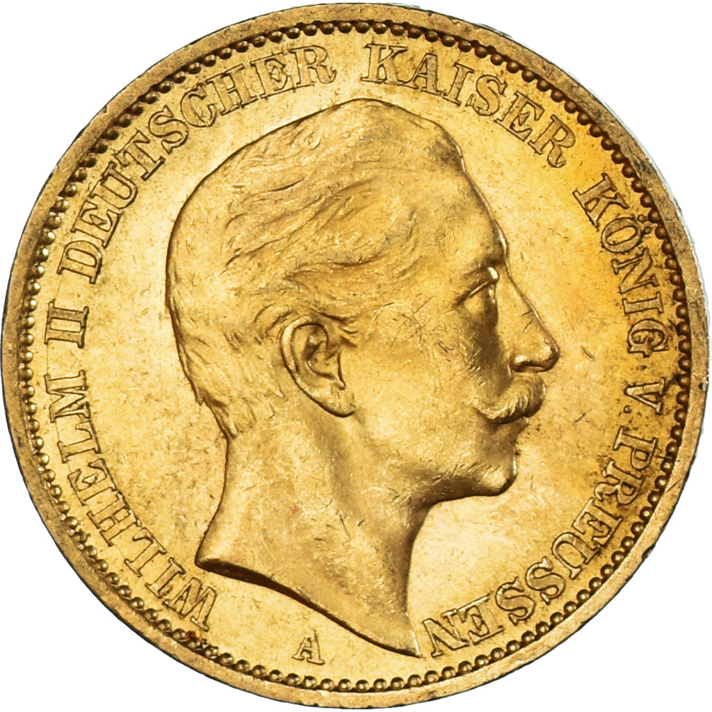 Münze, Deutsch Staaten, PRUSSIA, Wilhelm II, 20 Mark, 1910, Berlin, SS+, Gold