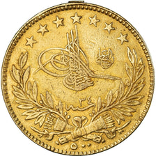 Coin, Turkey, Abdul Hamid II, 500 Kurush, 1293 / 34, Qustantiniyah, EF(40-45)