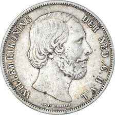 Coin, Netherlands, William III, 2-1/2 Gulden, 1851, EF(40-45), Silver, KM:82