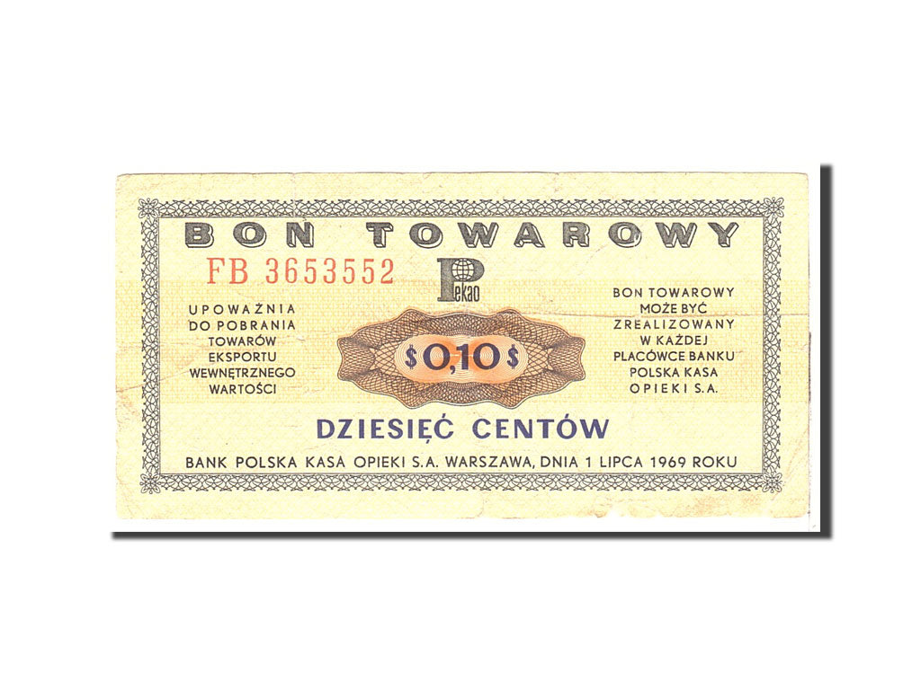 Poland, 10 Cents, 1969, Undated, KM:FX24, VF(20-25)