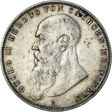Coin, German States, SAXE-MEININGEN, Georg II, 5 Mark, 1908, Munich, EF(40-45)