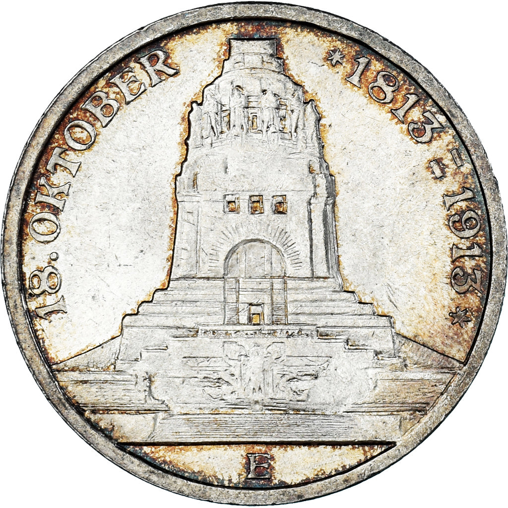 Monnaie, Etats allemands, SAXONY-ALBERTINE, Friedrich August III, 3 Mark, 1913