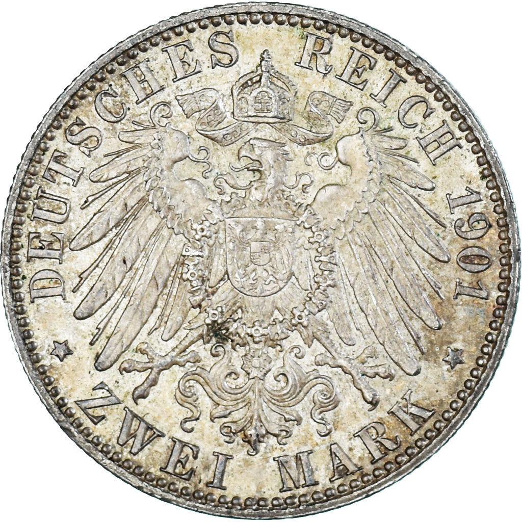 Monnaie, Etats allemands, PRUSSIA, Wilhelm II, 2 Mark, 1901, Berlin, SUP