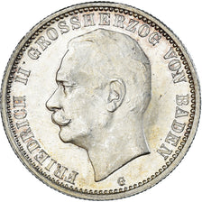 Coin, German States, BADEN, Friedrich II, 2 Mark, 1913, Stuttgart, MS(63)