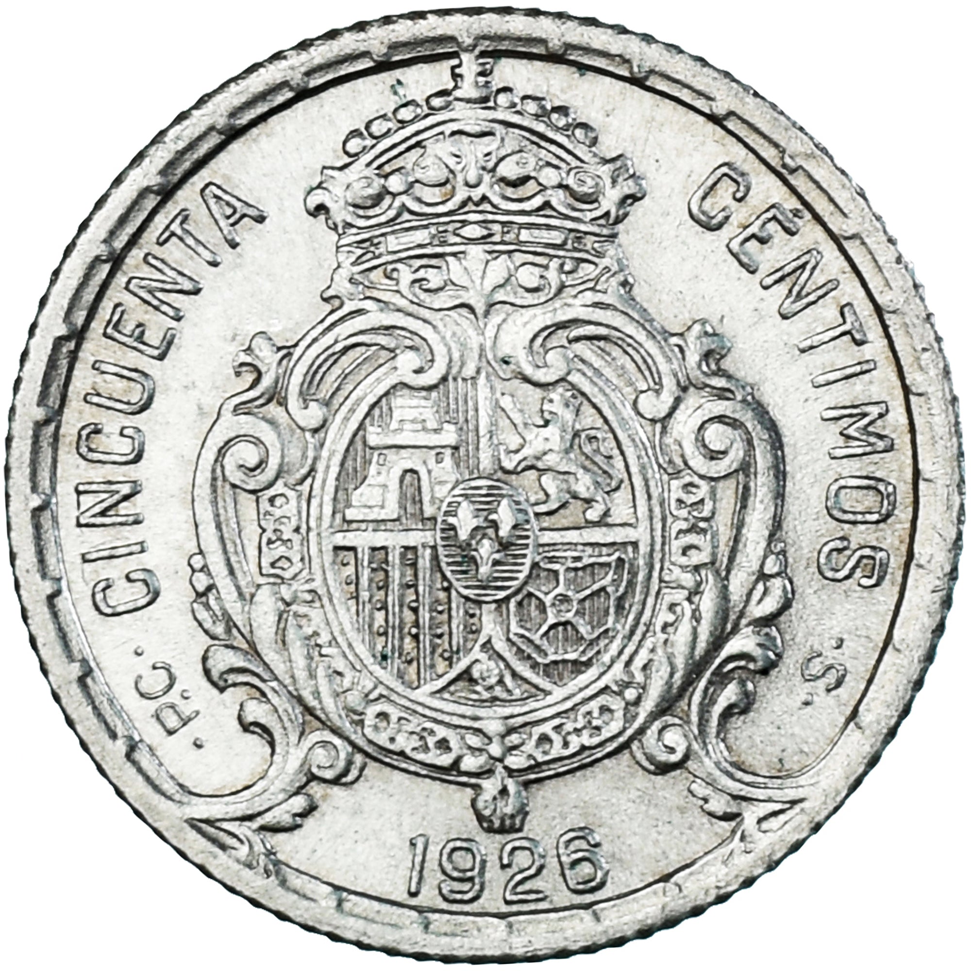 Coin, Spain, Alfonso XIII, 50 Centimos, 1926, Madrid, MS(63), Silver, KM:741