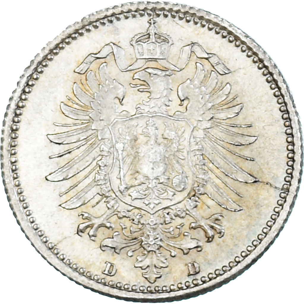 Monnaie, Empire allemand, Wilhelm I, 20 Pfennig, 1874, Munich, SPL, Argent, KM:5