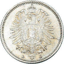 Coin, GERMANY - EMPIRE, Wilhelm I, 20 Pfennig, 1874, Munich, MS(63), Silver