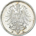 Moneda, ALEMANIA - IMPERIO, Wilhelm I, 20 Pfennig, 1876, Dresde, SC+, Plata