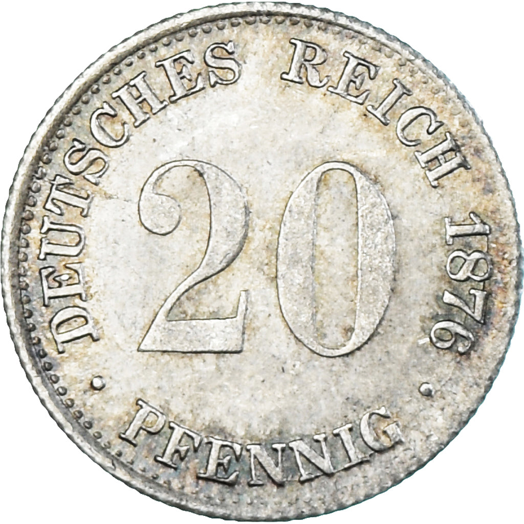 Munten, DUITSLAND - KEIZERRIJK, Wilhelm I, 20 Pfennig, 1876, Dresde, UNC