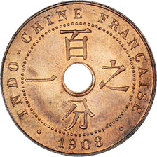 Coin, FRENCH INDO-CHINA, Cent, 1908, Paris, MS(60-62), Bronze, KM:12.1