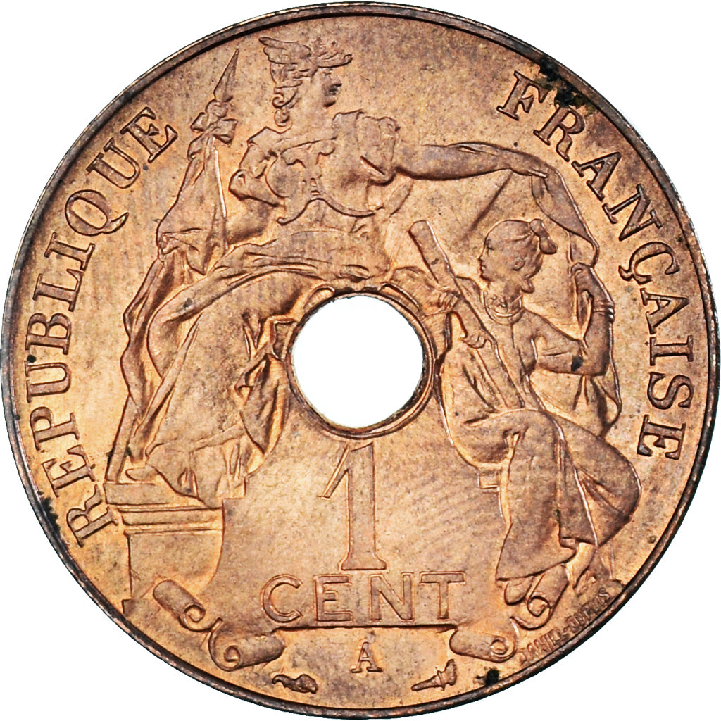 Coin, FRENCH INDO-CHINA, Cent, 1908, Paris, MS(60-62), Bronze, KM:12.1