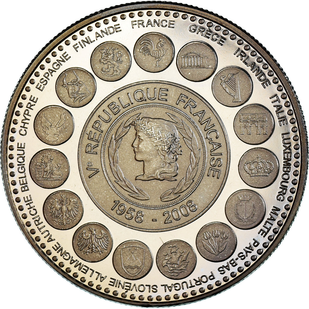 France, Medal, L'Europe des XXVII, Veme République, Politics, 2008, MS(64)