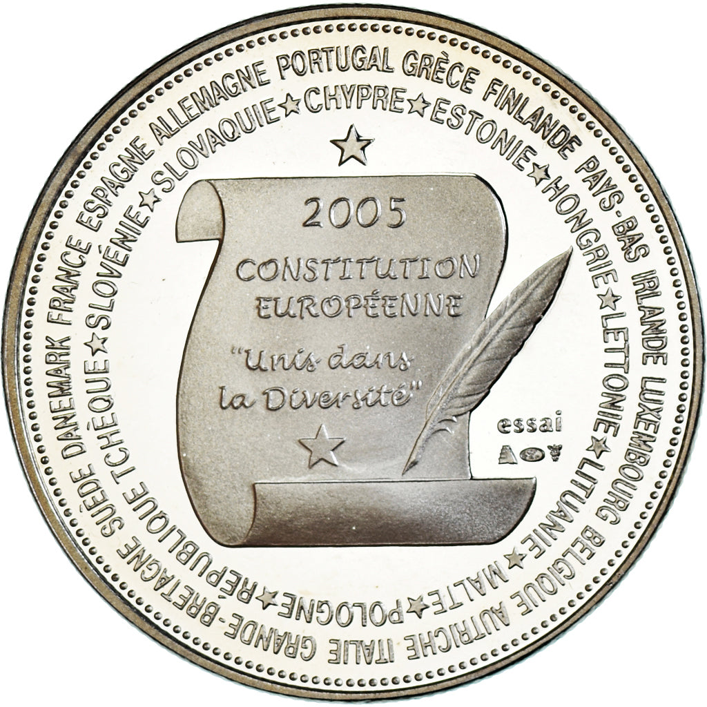 France, Medal, la Constitution Européenne, 2005, MS(64), Copper-nickel