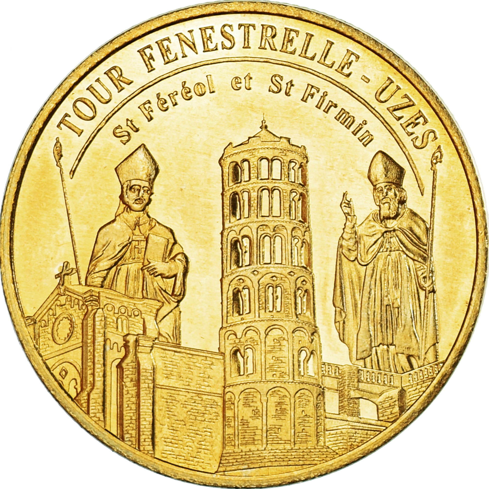 France, Jeton, Uzès - Tour Fenestrelle, 2015, Médailles et Patrimoine, SUP+