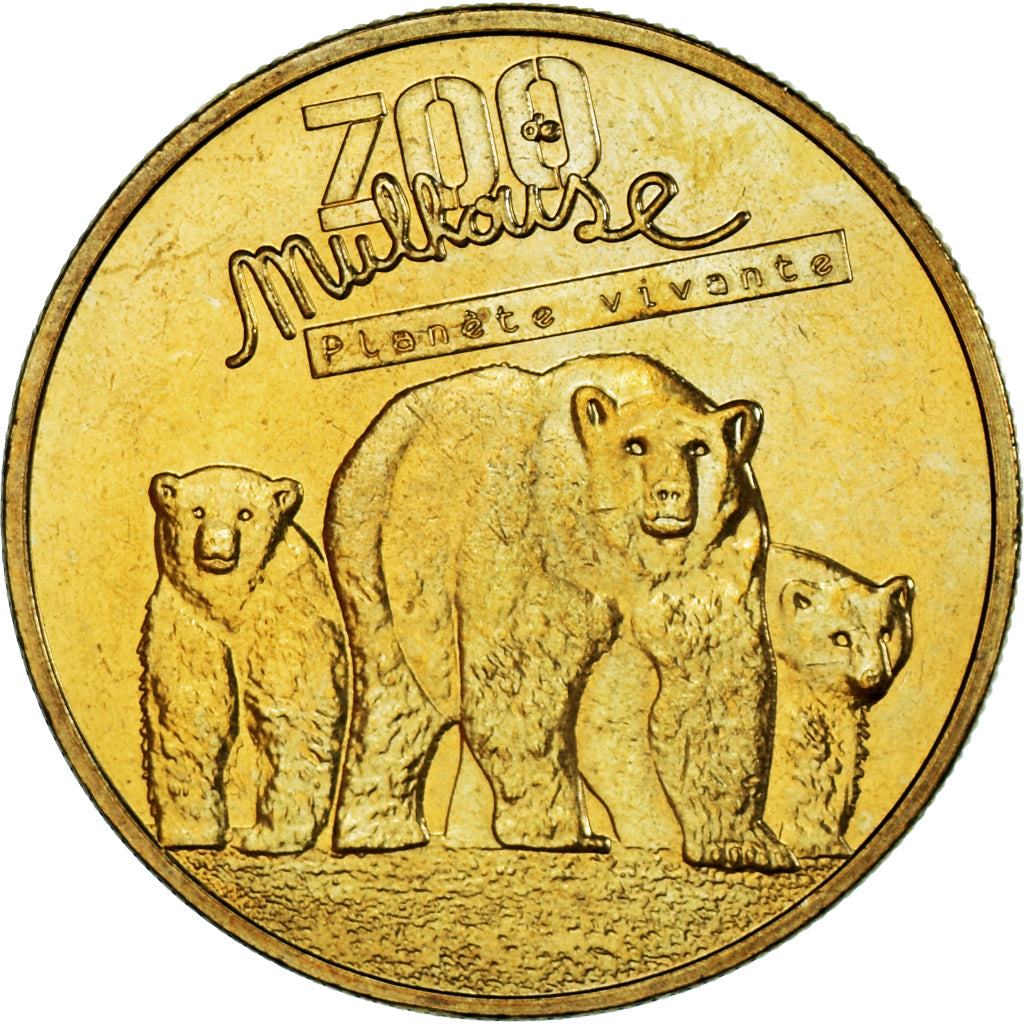 Francja, Token, Zoo de Mulhouse, 2011, Médailles et Patrimoine, AU(50-53)