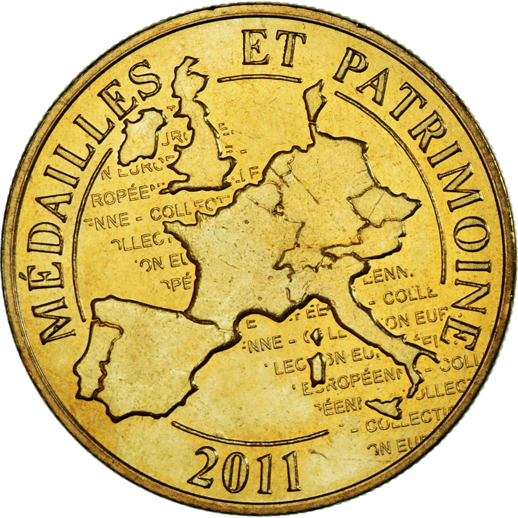 Francja, Token, Zoo de Mulhouse, 2011, Médailles et Patrimoine, AU(50-53)
