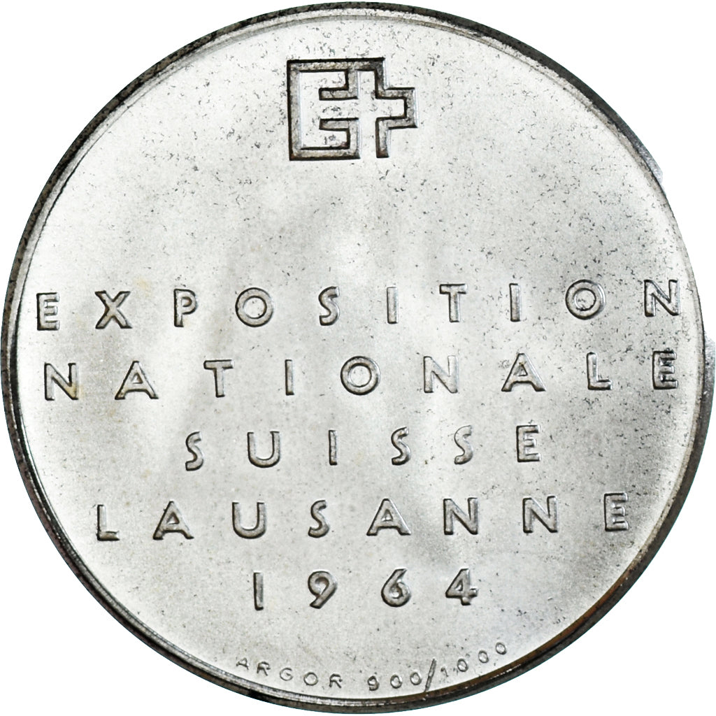 Suiza, medalla, Exposition Nationale Suisse, Lausanne, 1964, SC, Plata