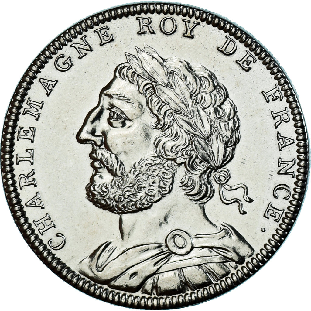 France, Medal, Les Rois de France, Charlemagne, MS(65-70), Nickel