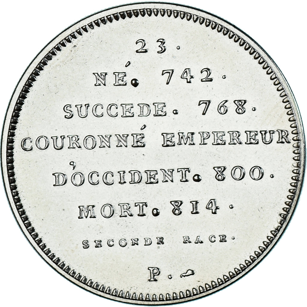 France, Medal, Les Rois de France, Charlemagne, MS(65-70), Nickel