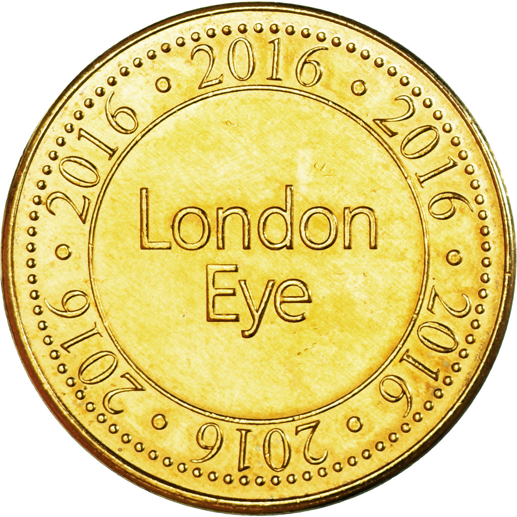 United Kingdom, Token, London Eye, 2016, AU(55-58), Copper Gilt
