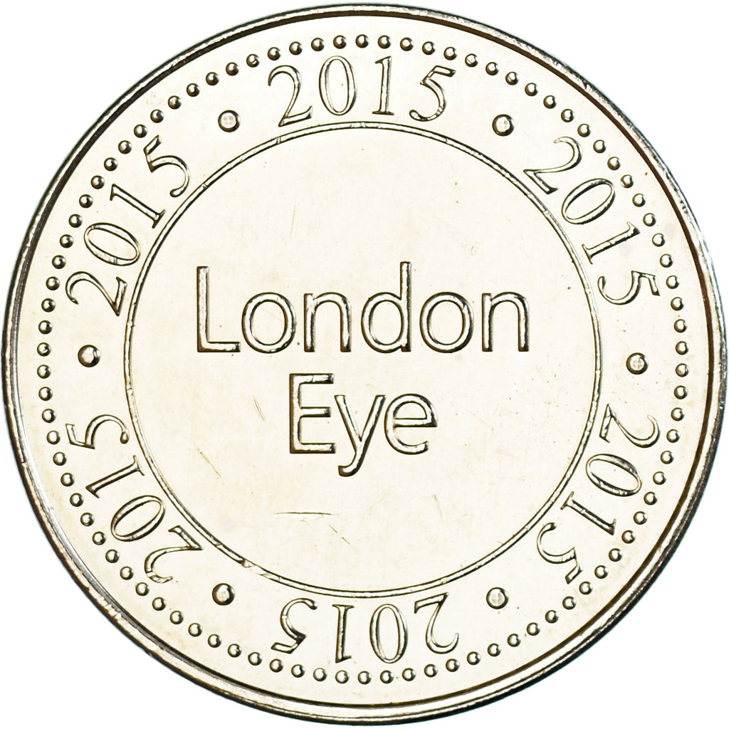 United Kingdom, Token, London Eye, 2015, AU(50-53), Cupronickel