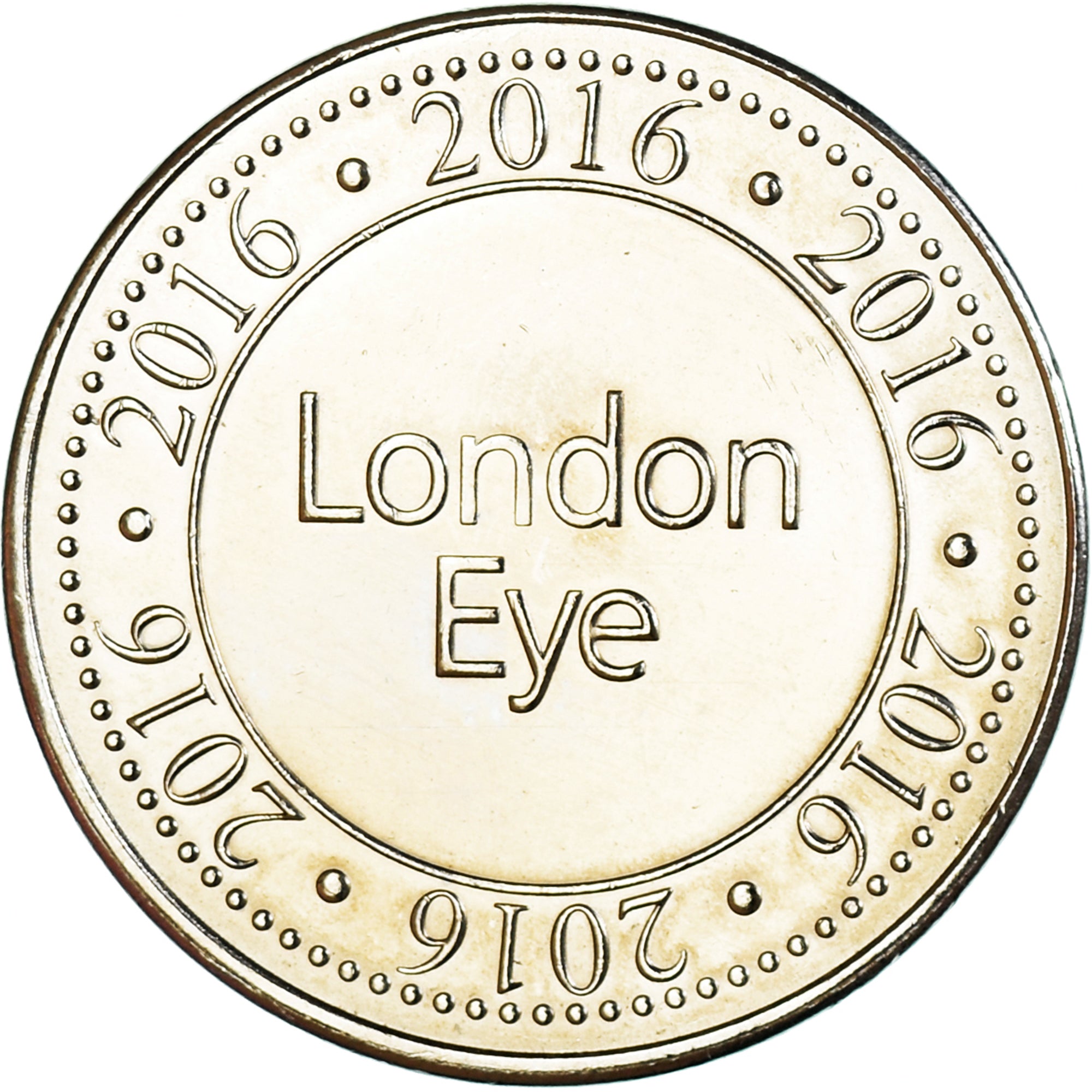 United Kingdom, Token, London Eye, 2016, MS(60-62), Cupronickel
