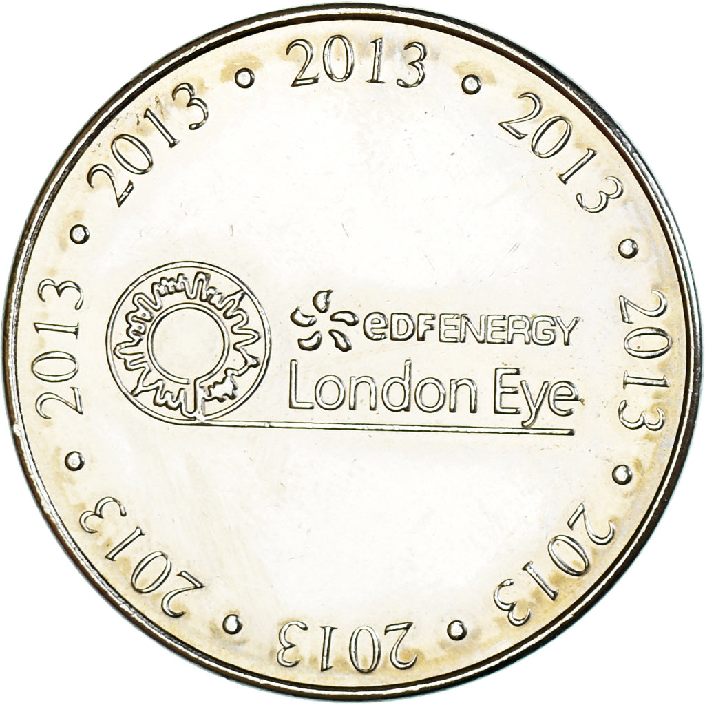 United Kingdom, Token, London Eye, 2013, EF(40-45), Cupronickel