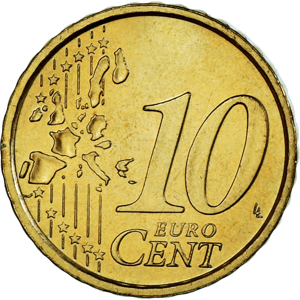 VATICAN CITY, 10 Euro Cent, 2005, Rome, MS(64), Brass, KM:344