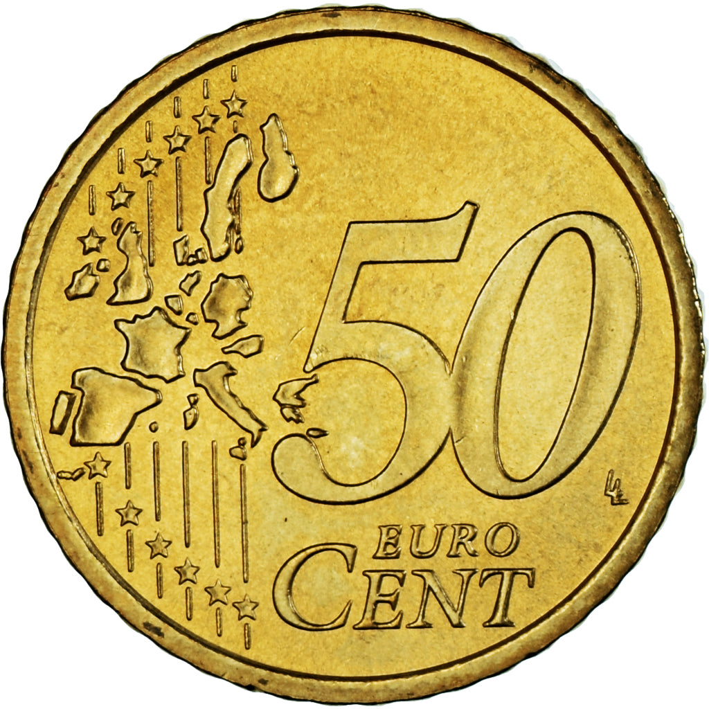 VATICAN CITY, 50 Euro Cent, 2005, Rome, MS(64), Brass, KM:346