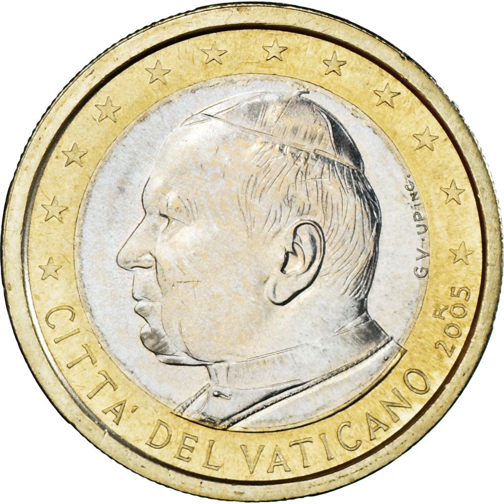 Cité du Vatican, Euro, Jean-Paul II, 2005, Rome, SPL, Bimétallique, KM:347