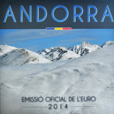 Andorra, Set, 2014, Set 8 Monnaies euro BU., MS(65-70)