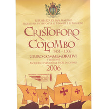 San Marino, 2 Euro, Christophe Colomb, 2006, Rome, MS(65-70), Bi-Metallic