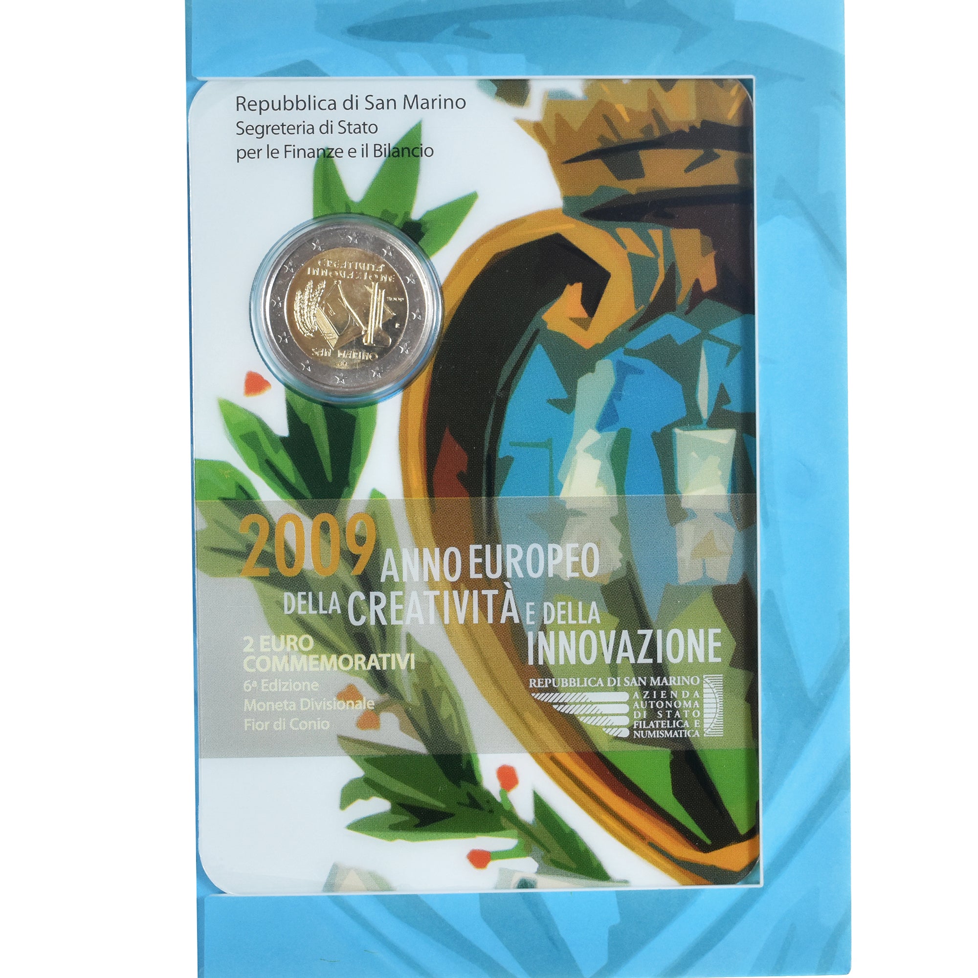 San Marino, 2 Euro, Année  de la création et de l'innovation, 2009, Rome