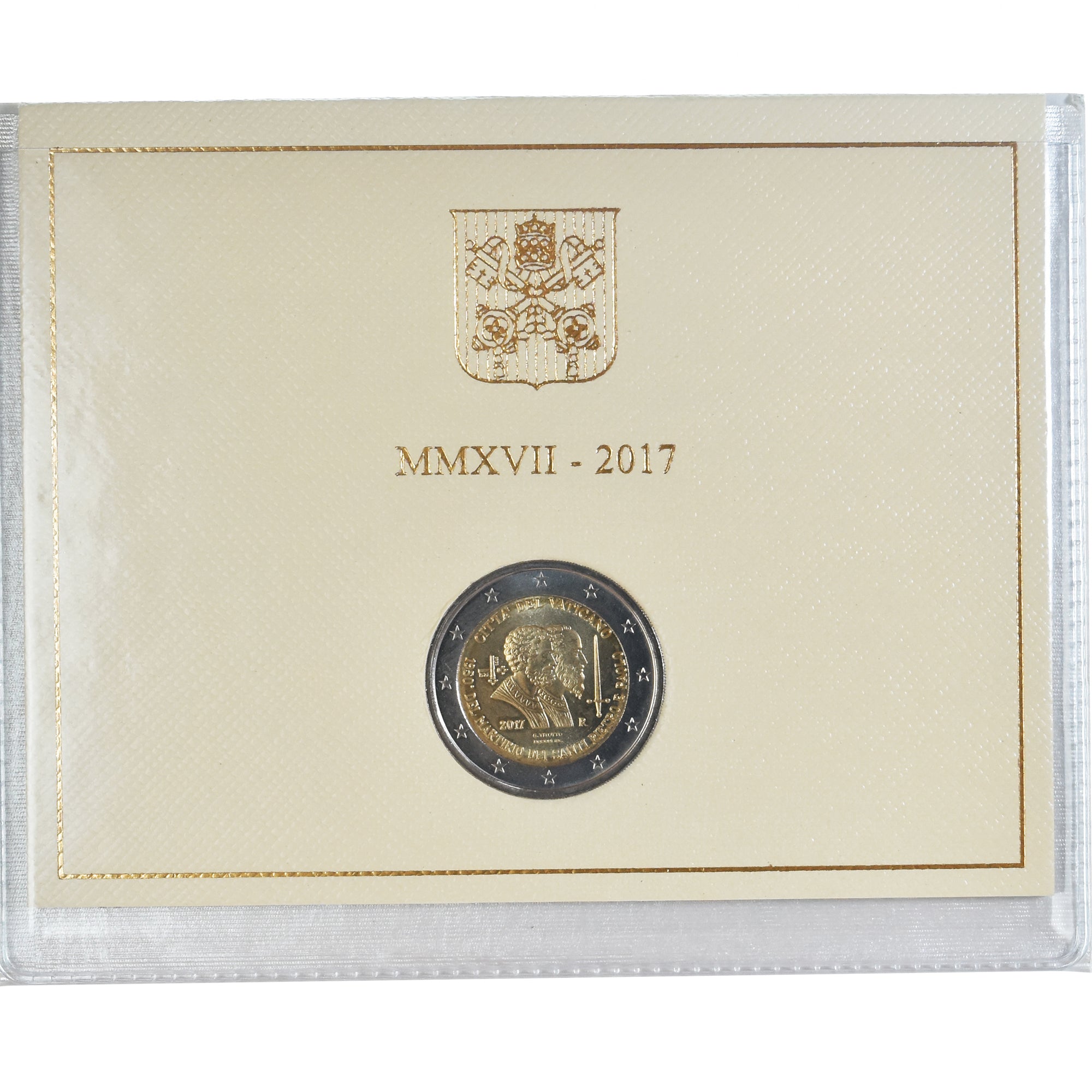 Vatican, 2 Euro, 2017, Martyre des Saints Pierre et Paul, MS(65-70), Bi-Metallic